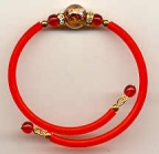 Venetian Glass Wrap Bracelet, Red